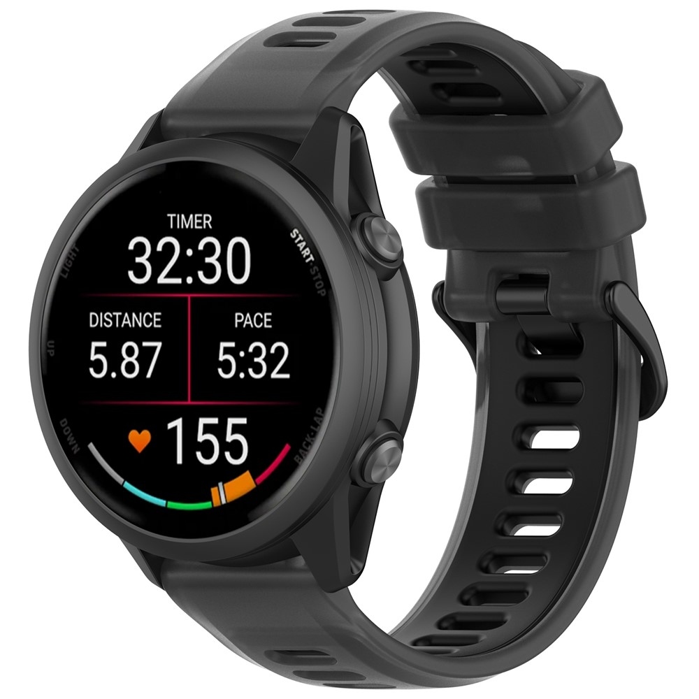 Jelly silikónový remienok na Garmin Forerunner 570 42mm - čierny