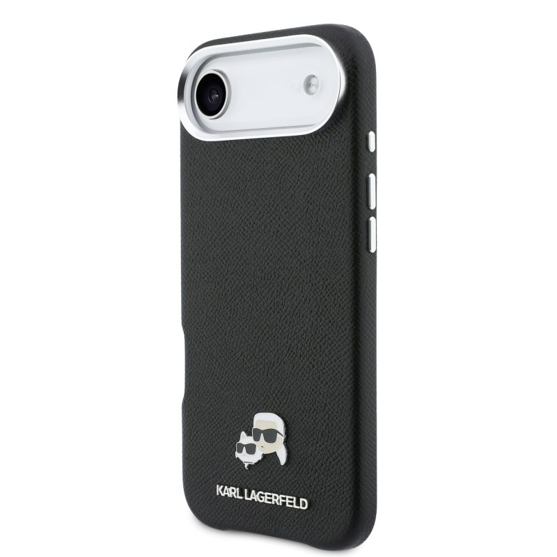 Karl Lagerfeld PU Karl and Choupette Heads Pins MagSafe zadný kryt pre iPhone Air Black
