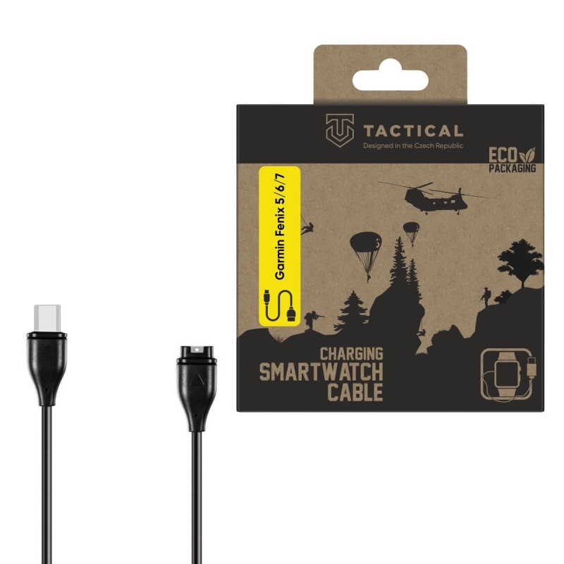 Tactical USB-C Nabíjací a Dátový Kábel pre Garmin Fenix ​​5/6/7