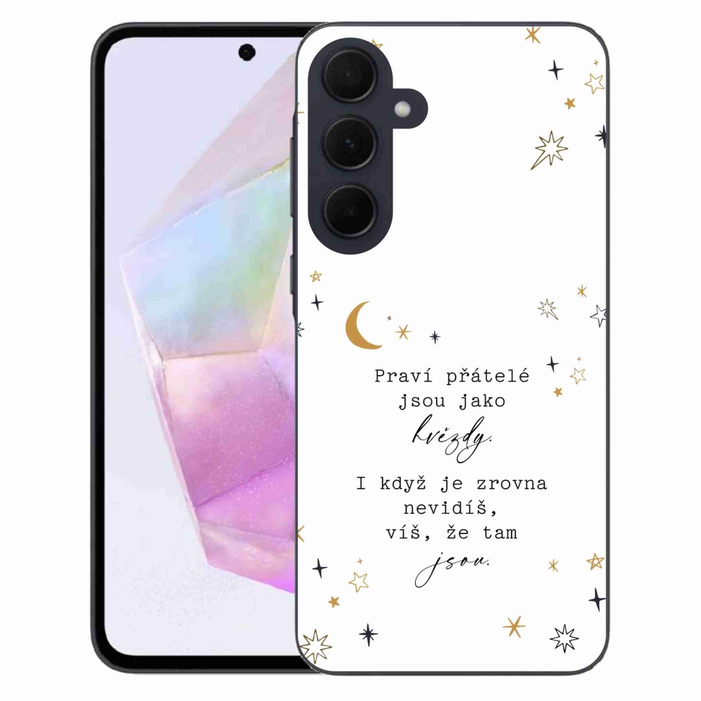 Gélový kryt mmCase na Samsung Galaxy A35 5G - citát 6 biele pozadie