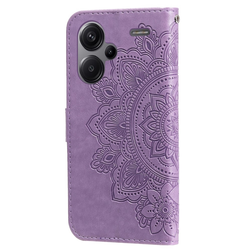 Mandala knižkové púzdro na Xiaomi Redmi Note 13 Pro+ 5G - fialové