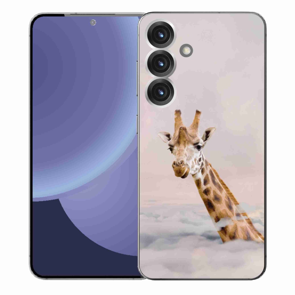 Gélový kryt mmCase na Samsung Galaxy S25+ - žirafa v oblakoch