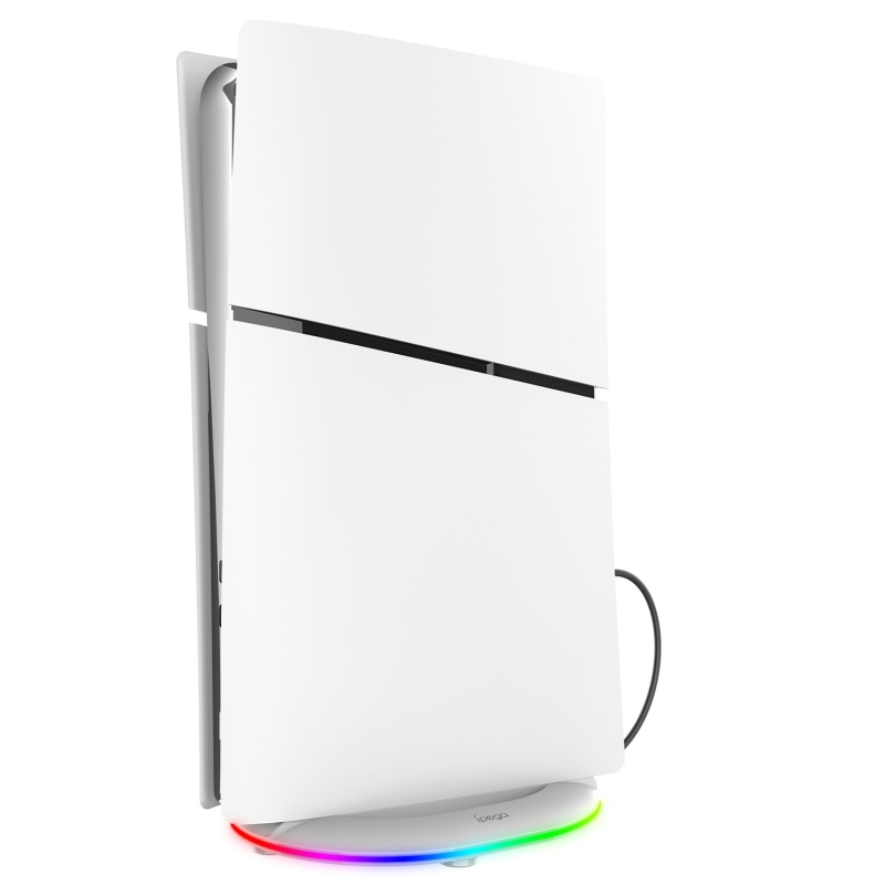 iPega P5S035SA Vertikálny Stojan (2xUSB-A) s RGB pre PS5 Slim/PS5 Pro White