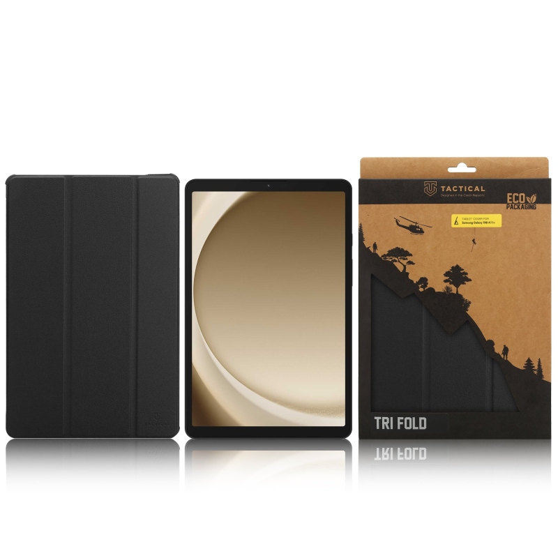 Taktické trojskladové puzdro Book pre Samsung Galaxy TAB A11+ Black