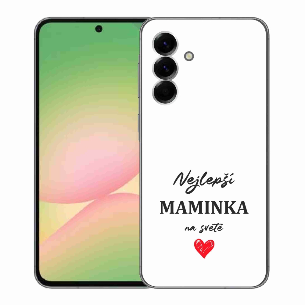 Gélový kryt mmCase na Samsung Galaxy A56 5G - najlepšia mamička 1 biele pozadie