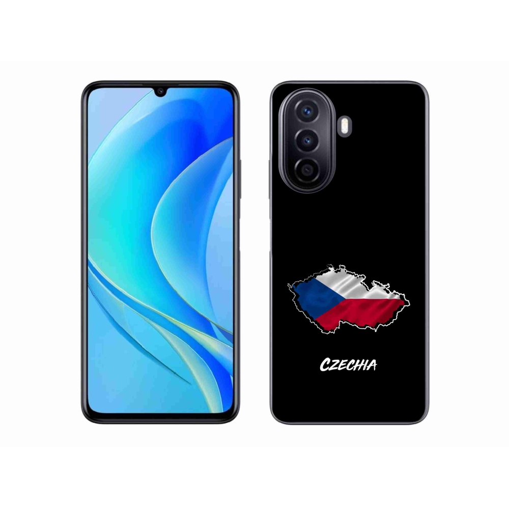 Gélový kryt mmCase na Huawei Nova Y70 - Czechia čierne pozadie