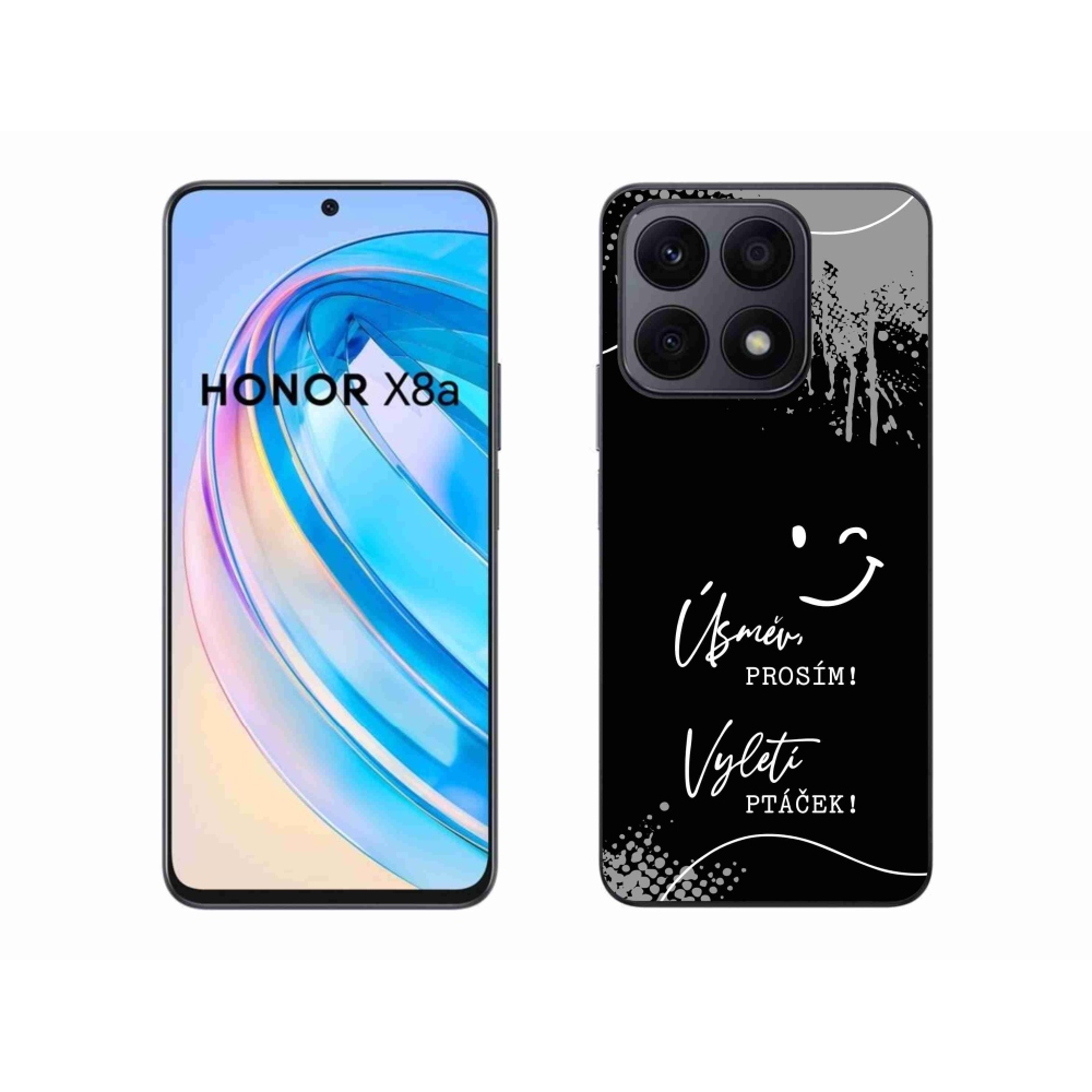 Gélový kryt mmCase na Honor X8a - vtipný text 4 čierne pozadie