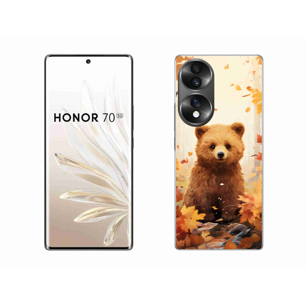 Gélový kryt mmCase na Honor 70 - medveď v lese