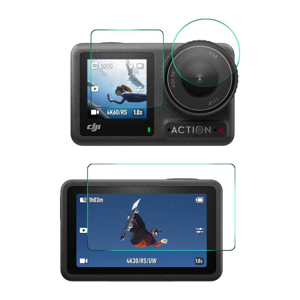 ENKAY tvrdené sklo na displej pre DJI Osmo Action 4 a 3