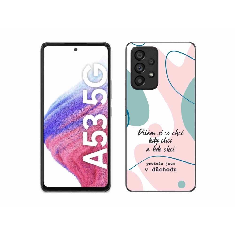 Gélový kryt mmCase na Samsung Galaxy A53 5G - vtipný text 10 biele pozadie