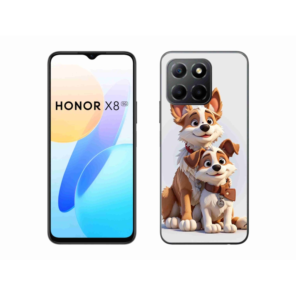 Gélový kryt mmCase na Honor X8 5G - kreslenie psy