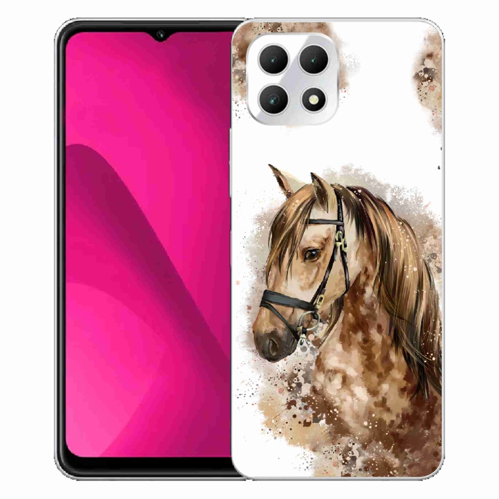 Gélový kryt mmCase na T-Mobile T Phone 2 - hnedý kreslený kôň