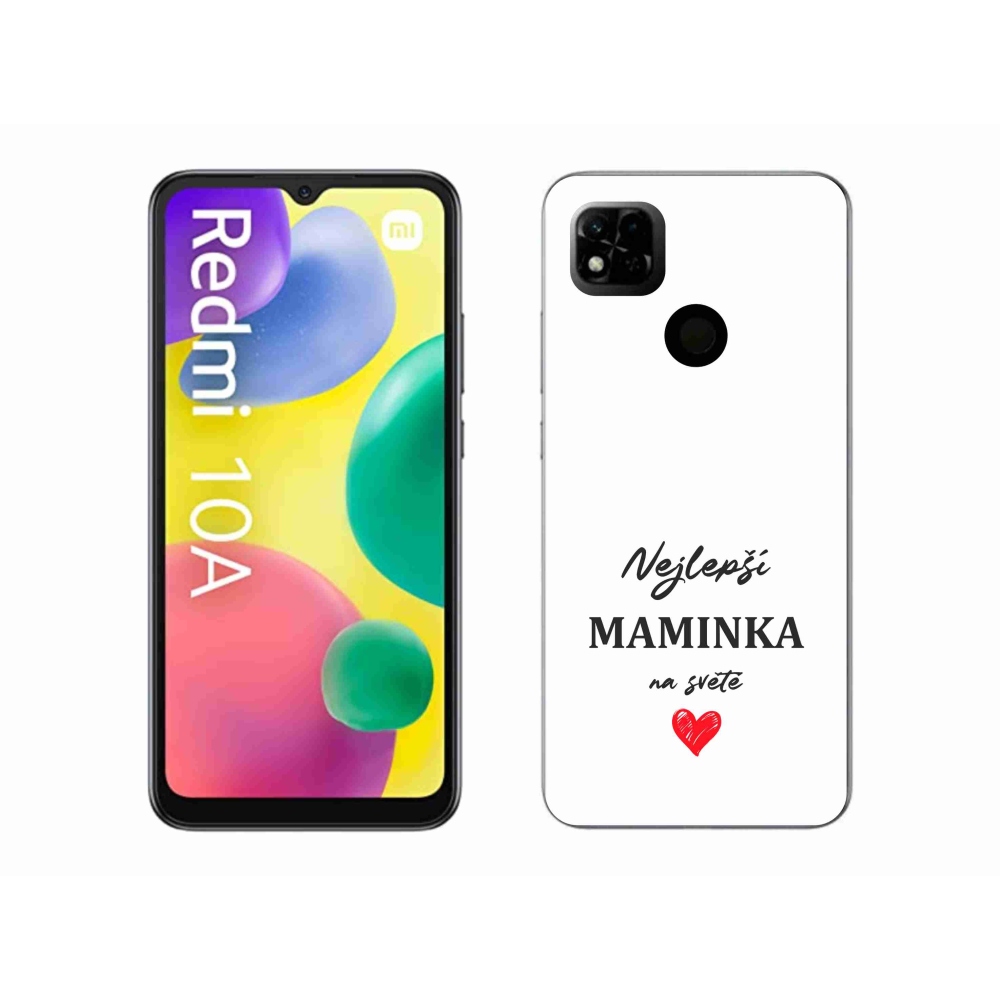 Gélový kryt mmCase na Xiaomi Redmi 10A - najlepšia mamička 1 biele pozadie