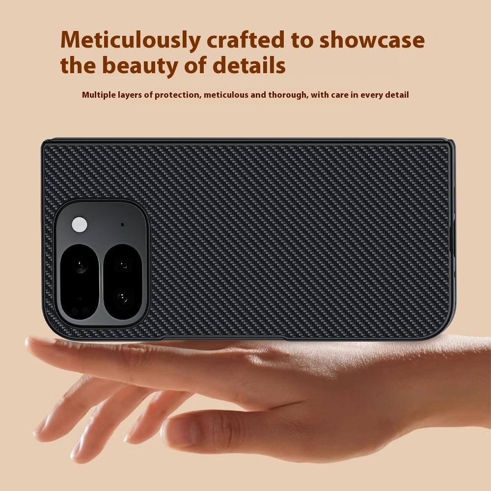 Carbone plastový kryt na mobil Google Pixel 10 Pro Fold - čierny