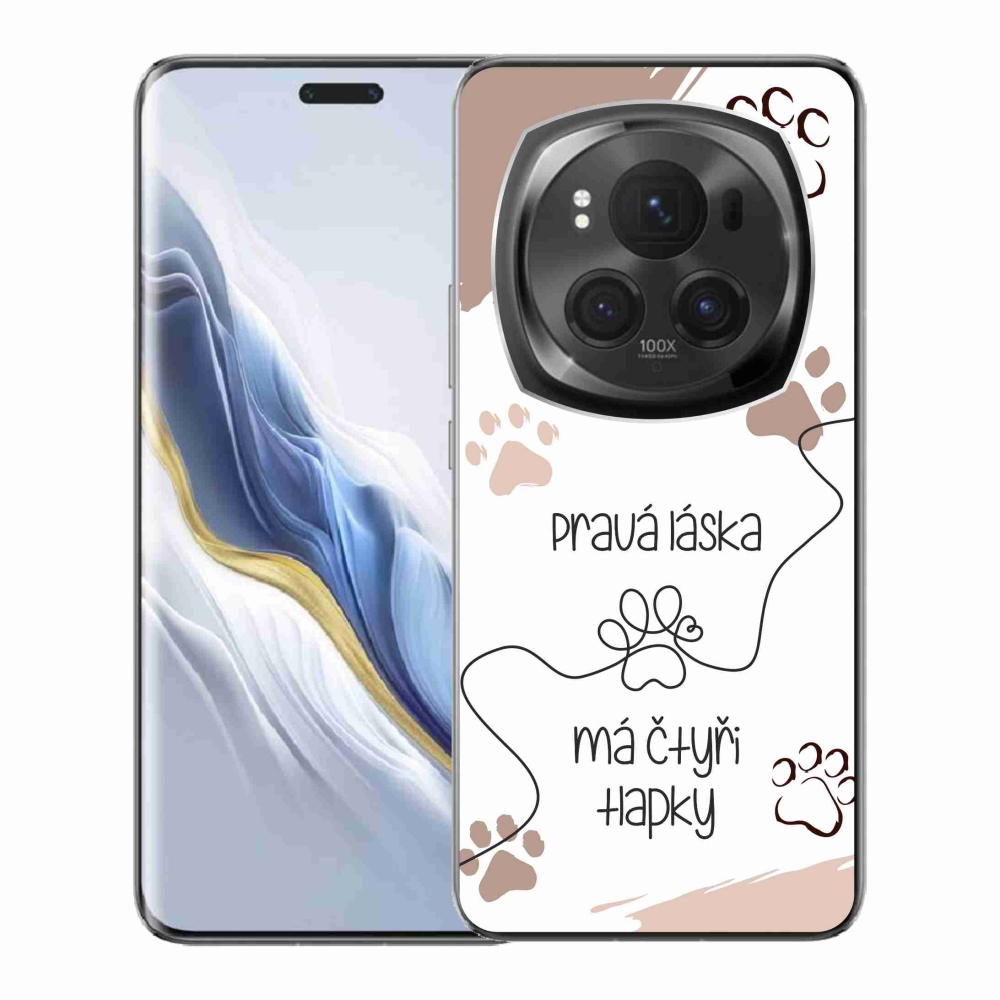 Gélový kryt mmCase na Honor Magic 6 Pro 5G - psí motív 1 biele pozadie