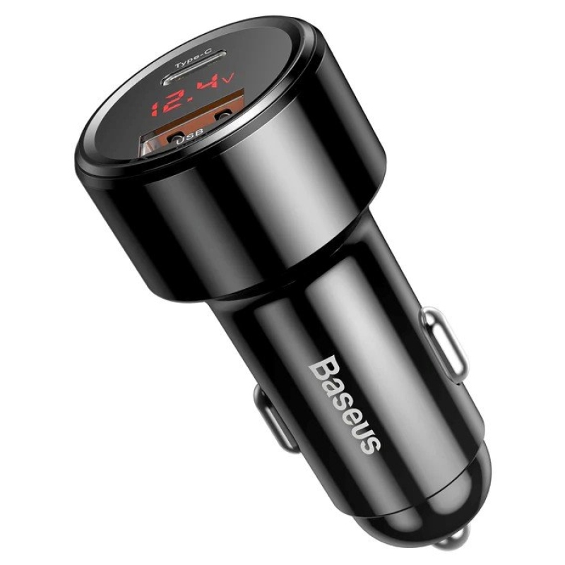 Nabíjačka do auta Baseus Magic Series USB-C/USB-A 45W čierna
