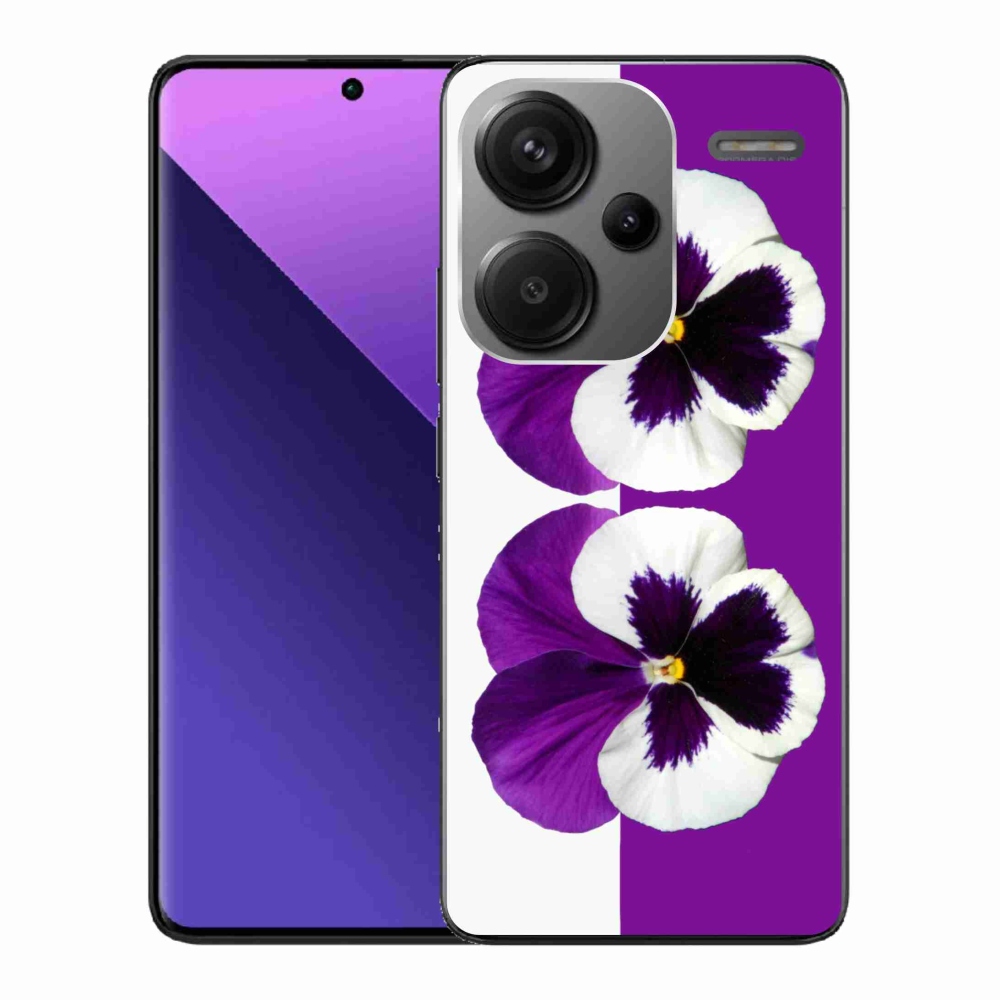 Gélový kryt mmCase na Xiaomi Redmi Note 13 Pro+ 5G - fialovobiely kvet