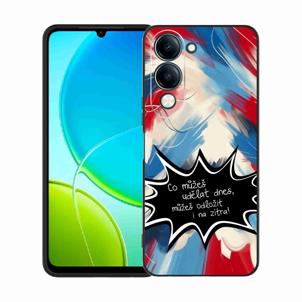 Gélový kryt mmCase na Vivo Y29s 5G - vtipný text 9 čierne pozadie