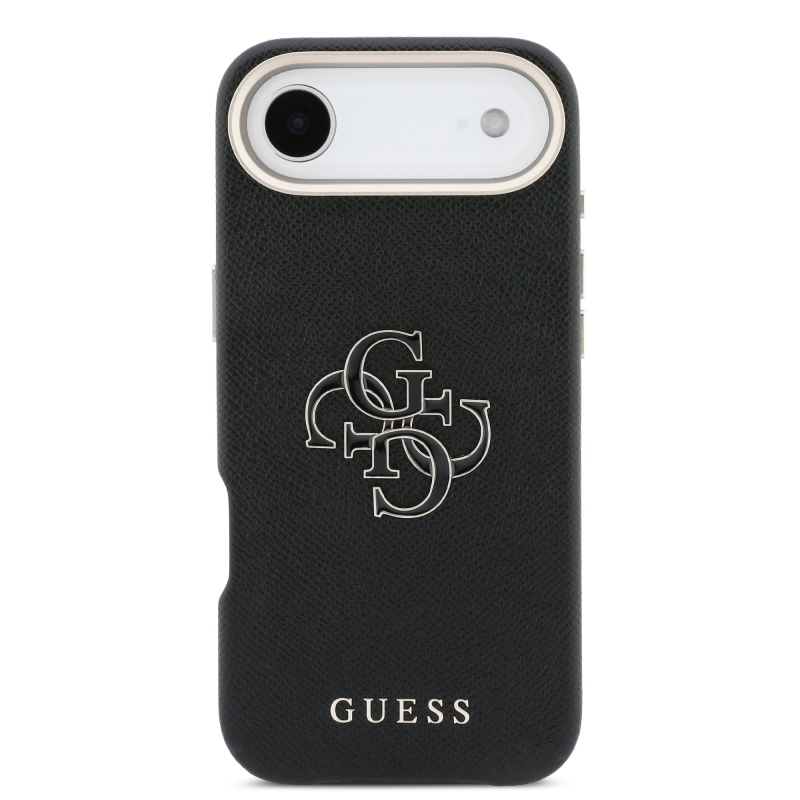 Zadný kryt s logom Guess PU Resin pre iPhone Air Black