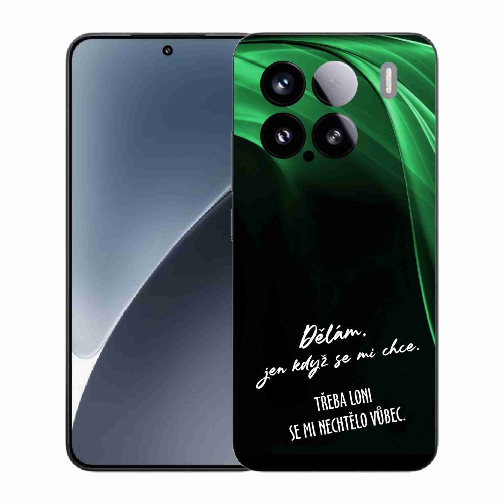 Gélový kryt mmCase na Xiaomi 15 - vtipný text 12 čierne pozadie