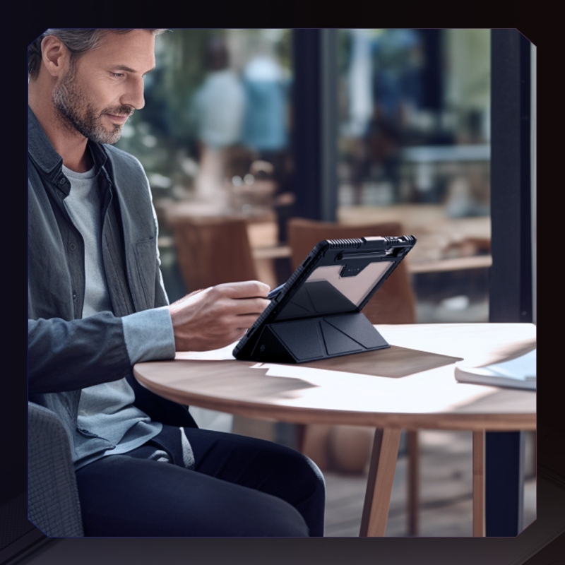 Nillkin Bumper PRO Protective Stand Case Multi-angle pre Samsung Galaxy Tab S9+ Sapphire Blue