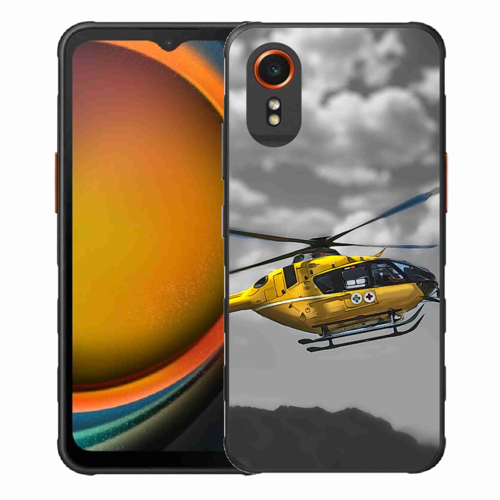 Gélový kryt mmCase na Samsung Galaxy Xcover 7 - žltá helikoptéra