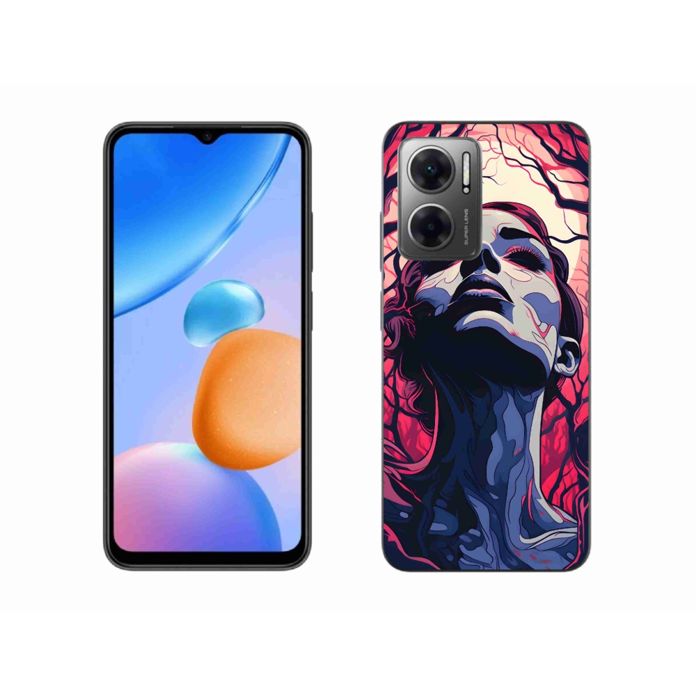 Gélový kryt mmCase na Xiaomi Redmi 10 5G - abstraktná tvár