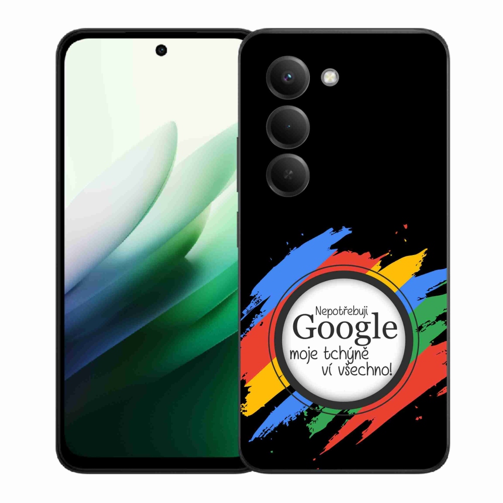 Gélový kryt mmCase na Xiaomi Redmi 15 5G (169mm) - svokra vie všetko čierne pozadie