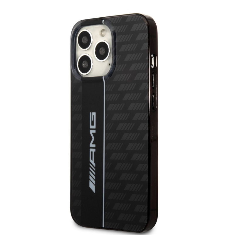 AMG Carbon Pattern Zadný Kryt pre iPhone 13 Pro Max Black