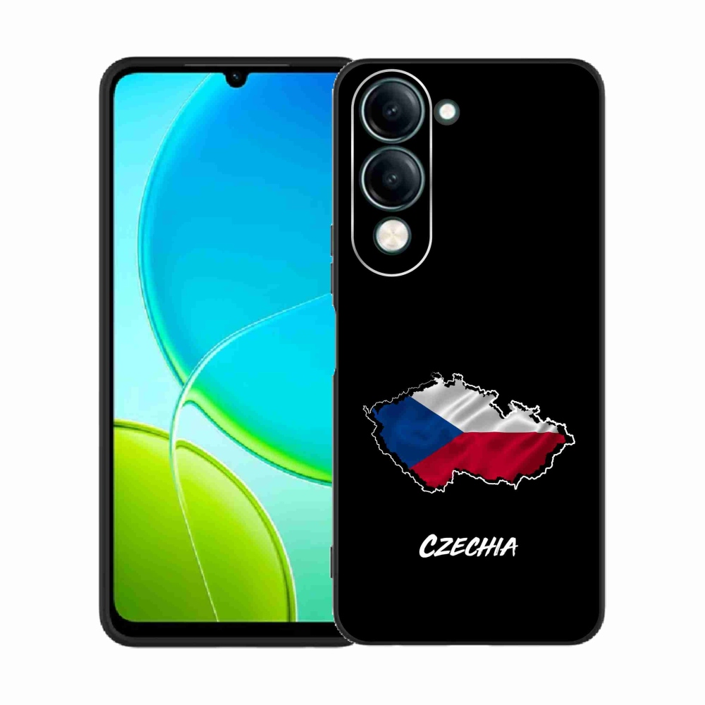 Gélový kryt mmCase na Vivo Y29s 5G - Czechia čierne pozadie