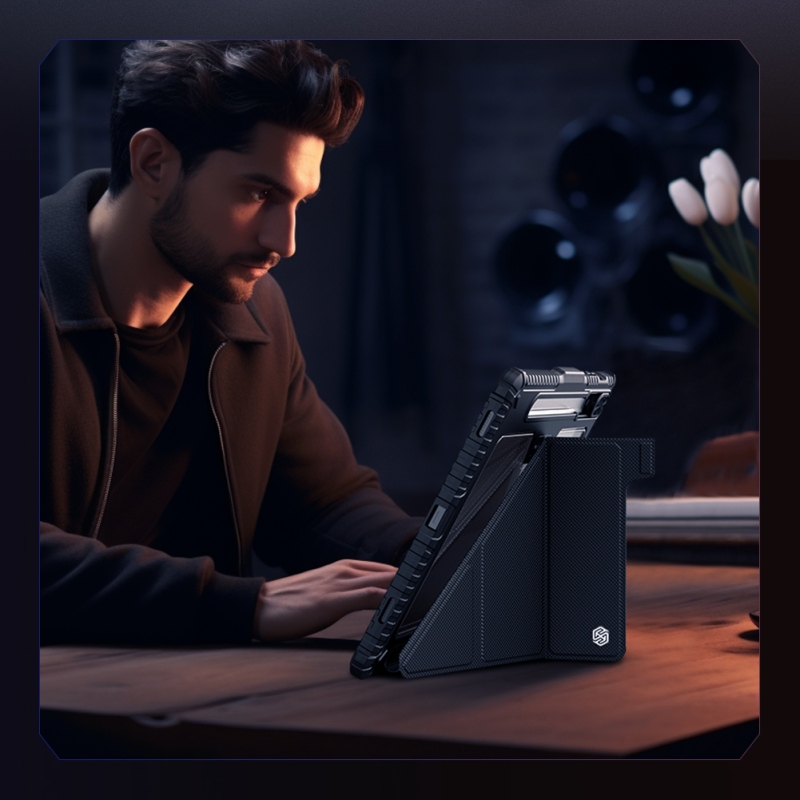 Nillkin Bumper PRO Protective Stand Case Multi-angle pre Samsung Galaxy Tab S9+ Sapphire Blue