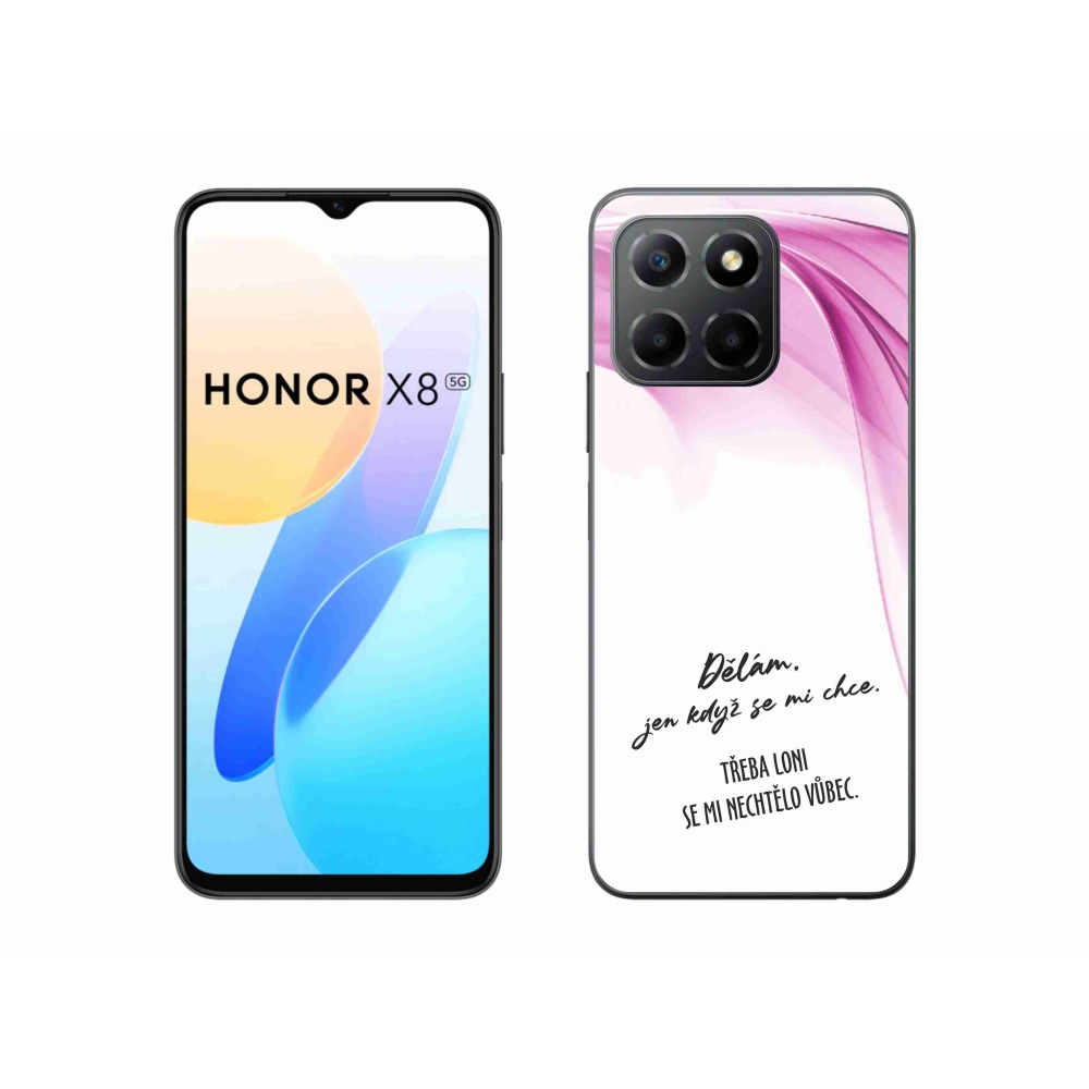 Gélový kryt mmCase na Honor X8 5G/Honor 70 Lite 5G - vtipný text 12 biele pozadie