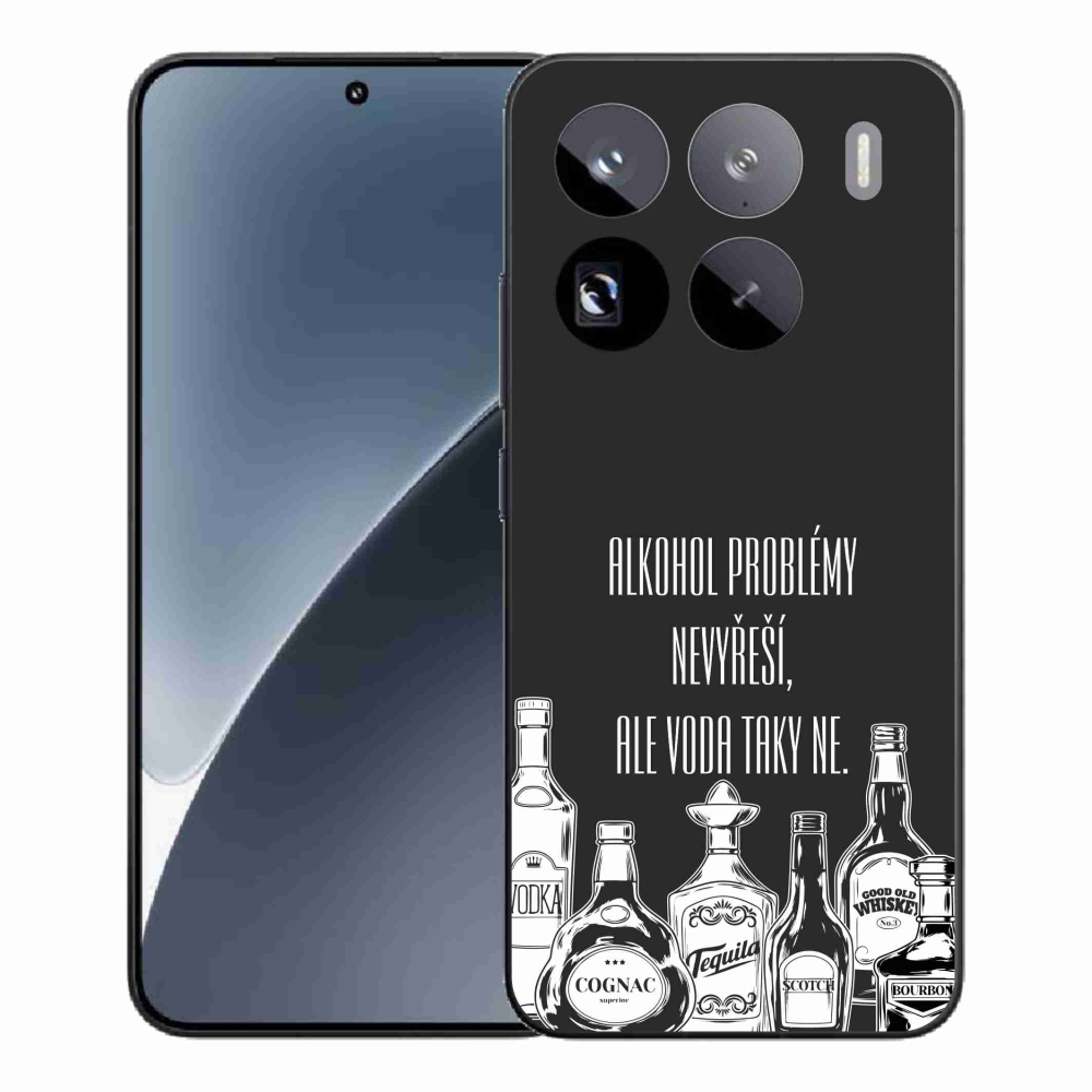Gélový kryt mmCase na Xiaomi 15 Pro - vtipný text čierne pozadie