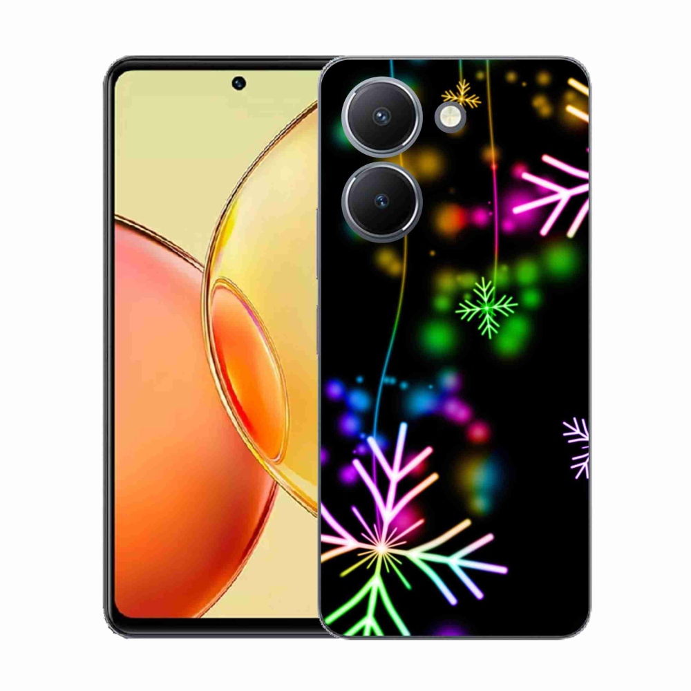 Gélový kryt mmCase na Vivo Y36 - farebné vločky