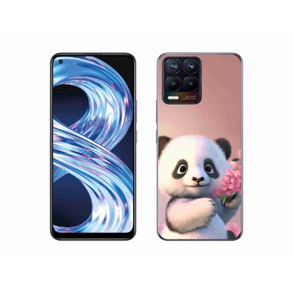 Gélový kryt mmCase na Realme 8 4G - roztomilá panda