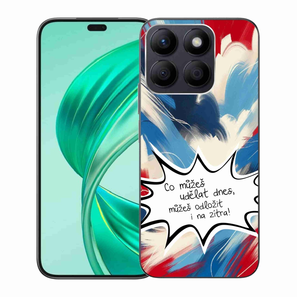 Gélový kryt mmCase na Honor X8b - vtipný text 9 biele pozadie