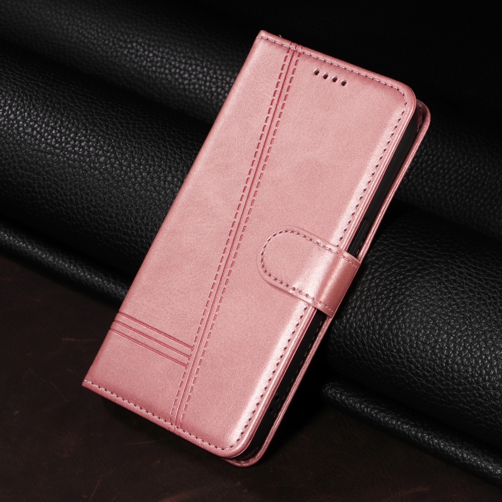 T-Shape knižkové púzdro na iPhone 17 - ružovozlaté