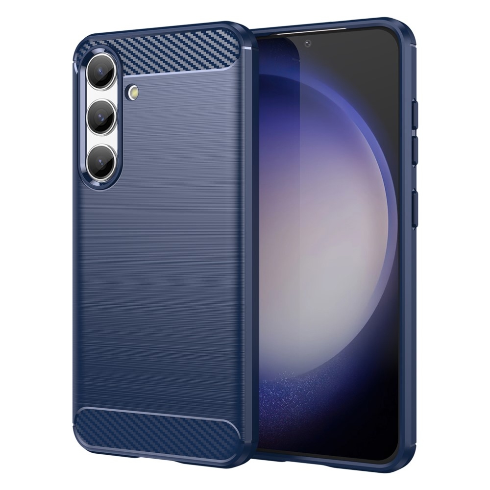 Carbon odolný gélový obal na Samsung Galaxy S24 - modrý