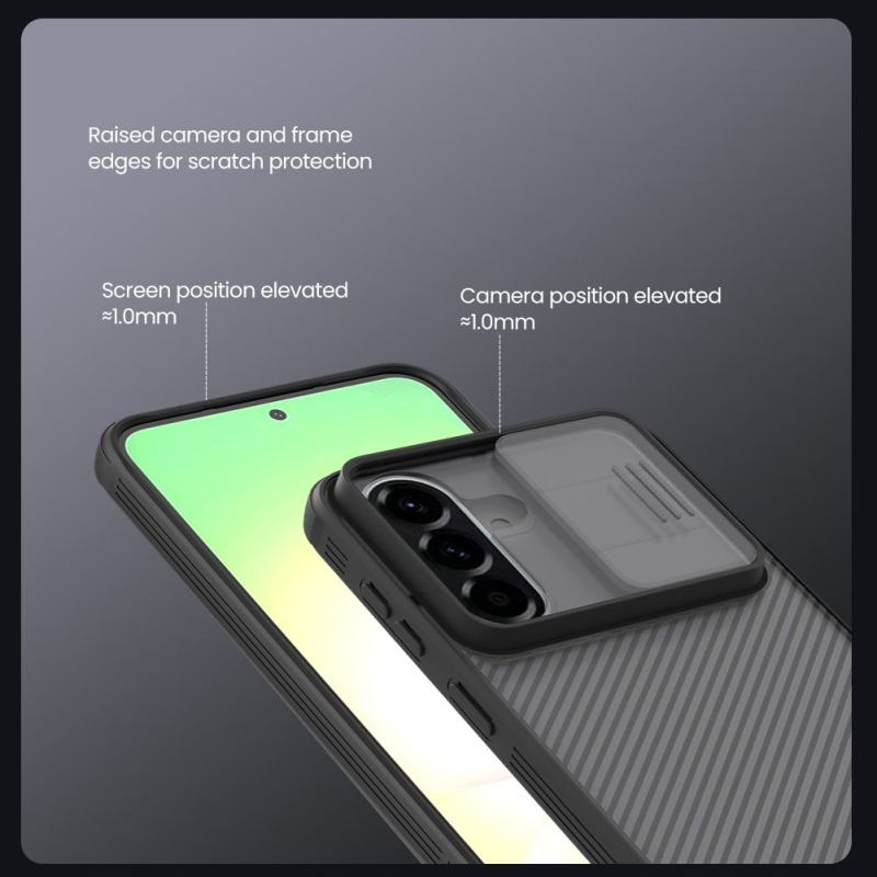 Nillkin CamShield PRO Zadný kryt pre Samsung Galaxy A57 Transparent Black