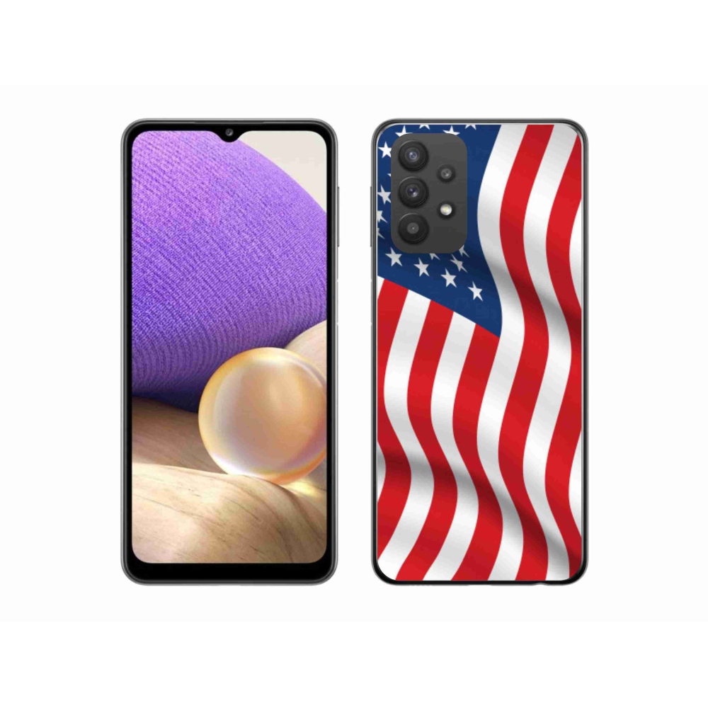 Gélový kryt mmCase na mobil Samsung Galaxy A32 5G - USA vlajka