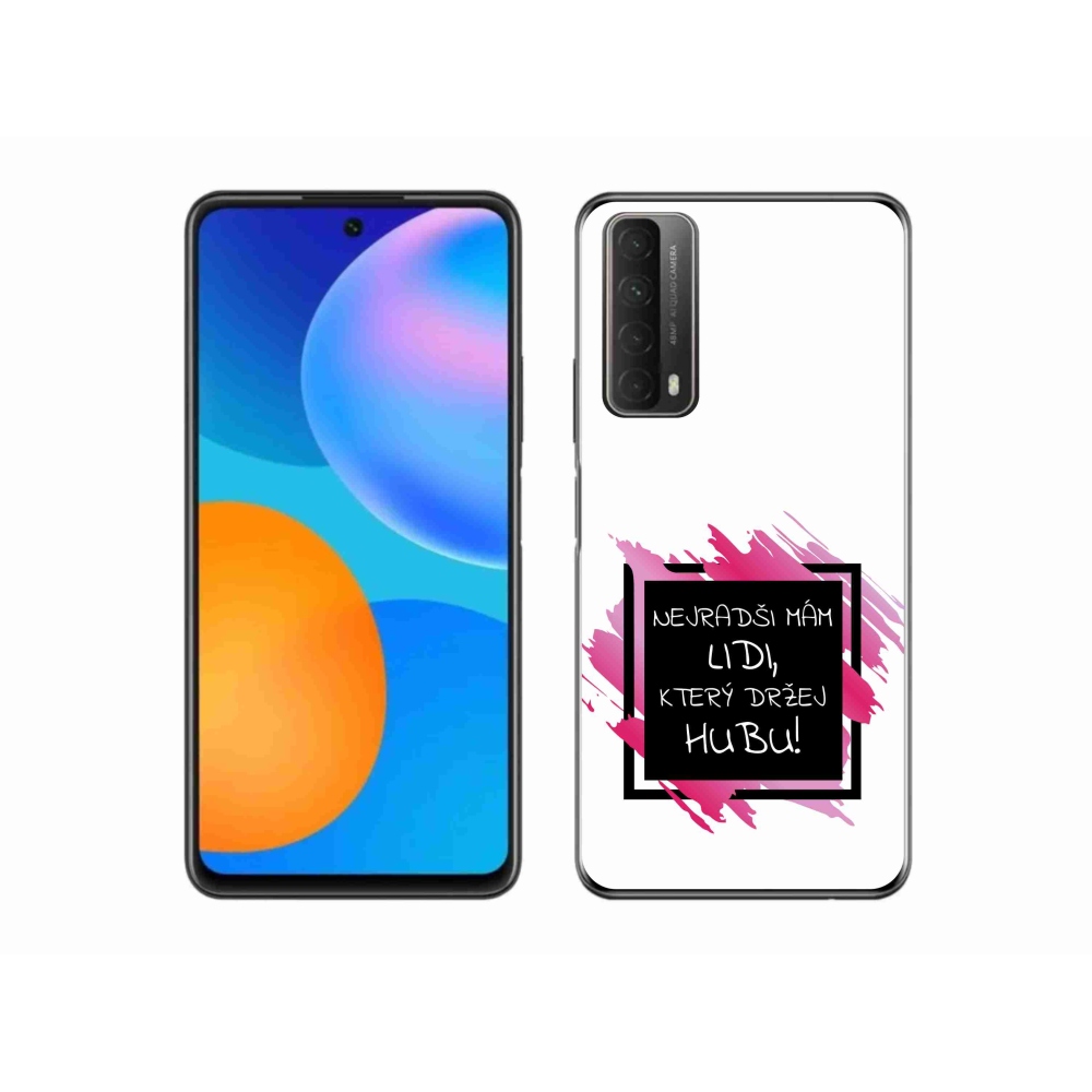 Gélový kryt mmCase na Huawei P Smart (2021) - vtipný text 7 čiernobiele pozadie