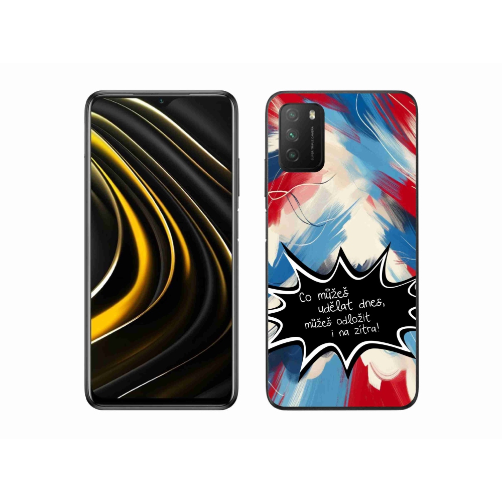 Gélový kryt mmCase na Xiaomi Poco M3 - vtipný text 9 čierne pozadie
