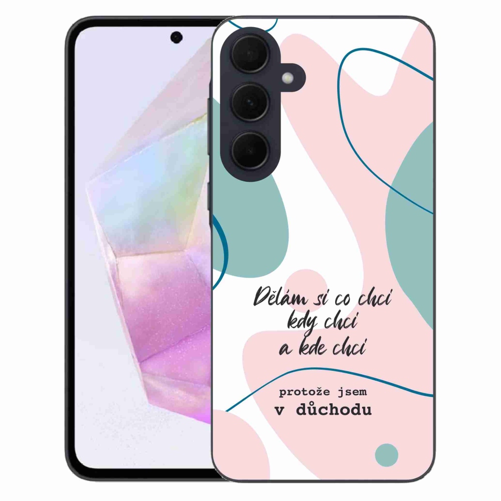 Gélový kryt mmCase na Samsung Galaxy A35 5G - vtipný text 10 biele pozadie
