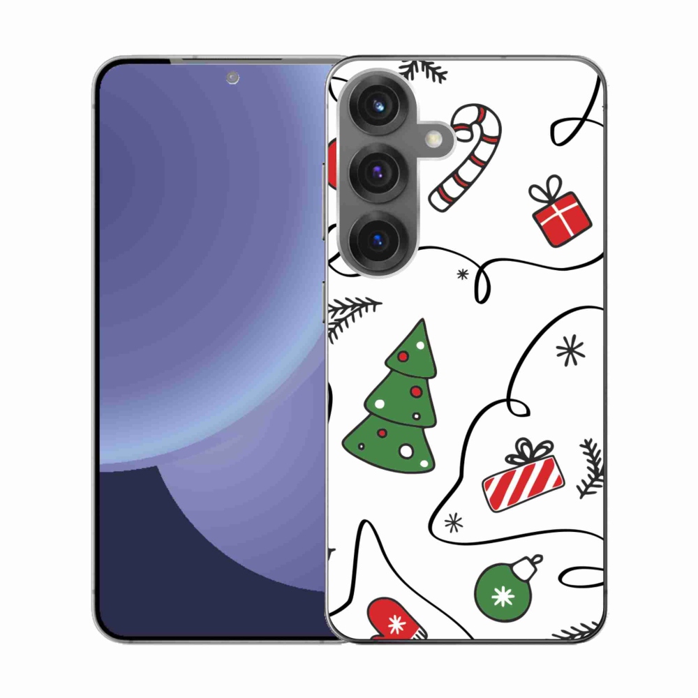 Gélový kryt mmCase na Samsung Galaxy S25 - vianočné motívy