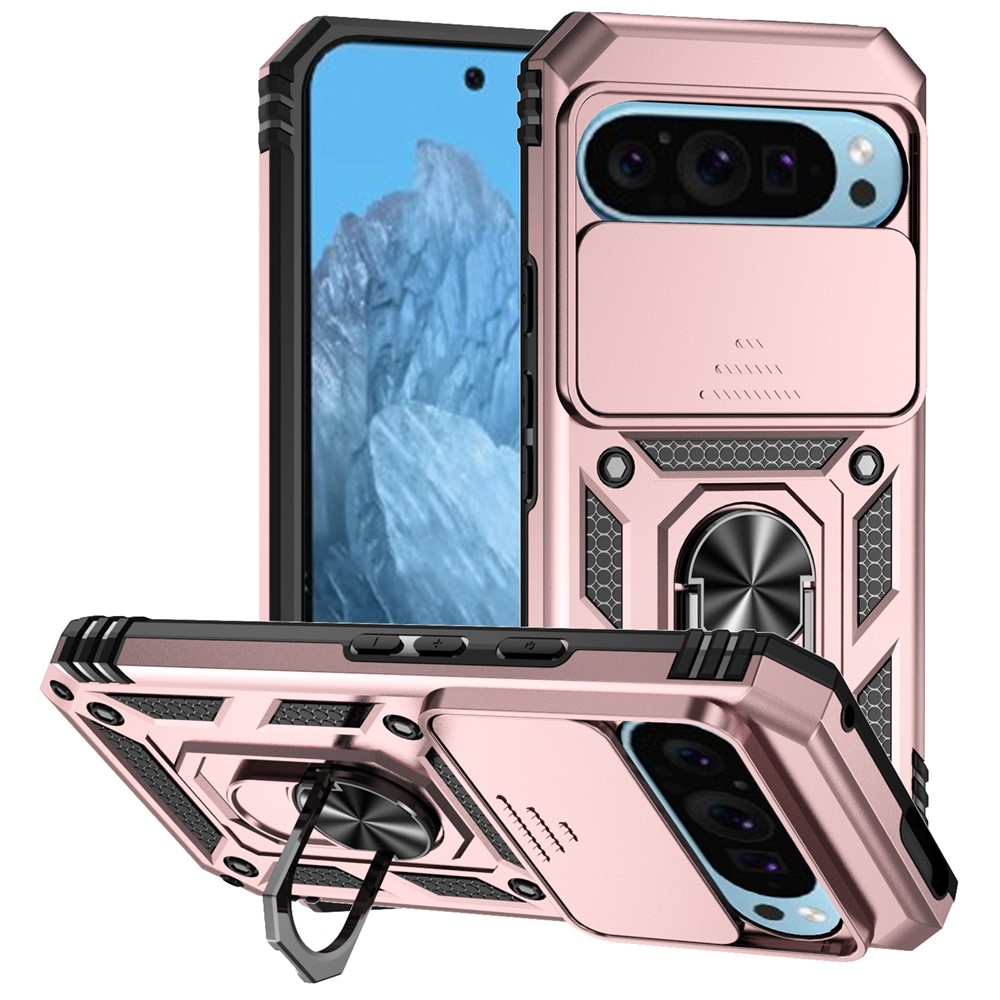Slide odolný kryt na Google Pixel 10 Pro/Pixel 10/9 Pro/9 - ružovozlatý