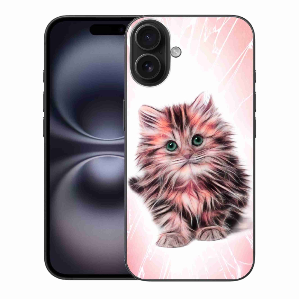 Gélový kryt mmCase na iPhone 16 Plus - roztomilé mačiatko