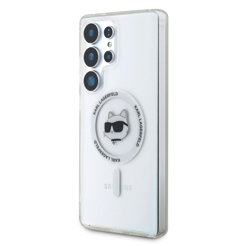 Karl Lagerfeld IML Chúpette Head MagSafe Zadný Kryt pre Samsung Galaxy S25 Ultra Transparent