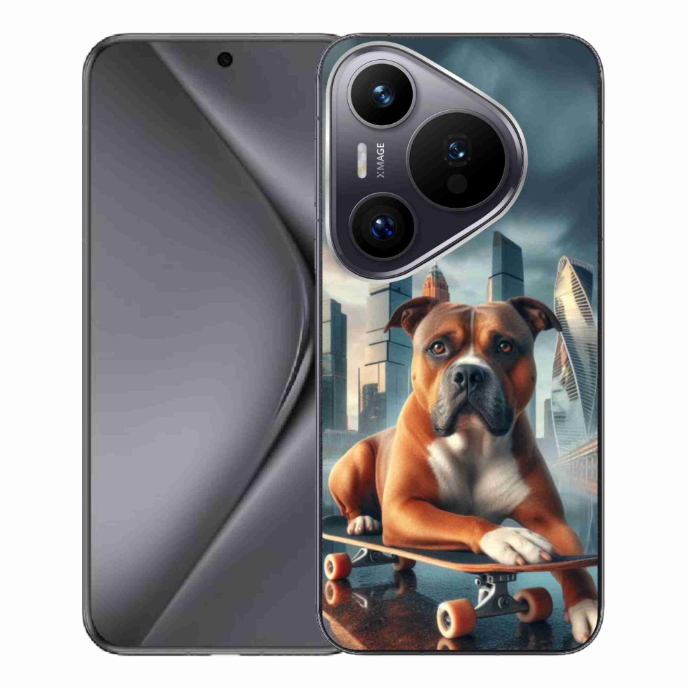 Gélový kryt mmCase na Huawei Pura 70 Pro - pes na skateboarde