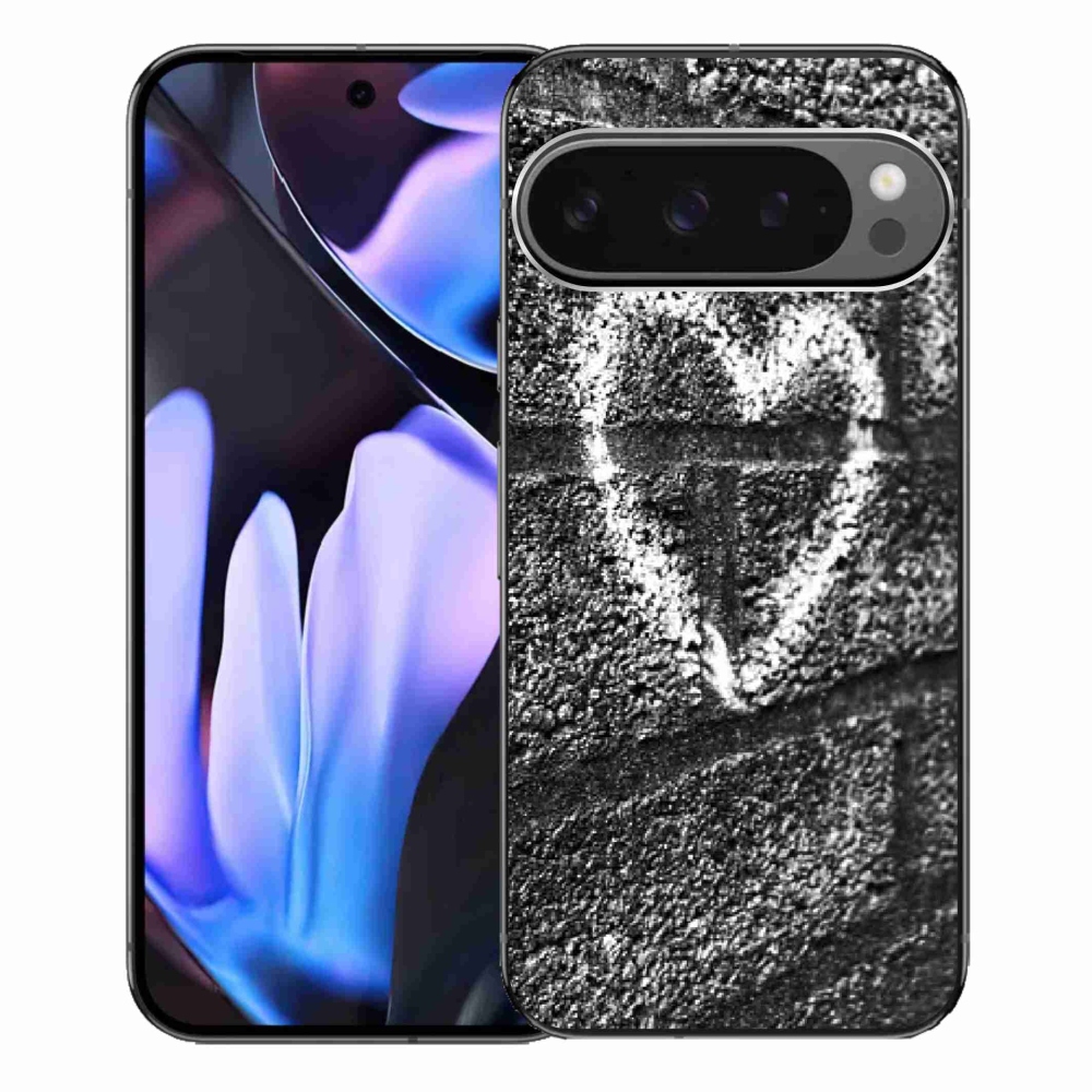 Gélový kryt mmCase na Google Pixel 9 Pro XL - srdce na stene