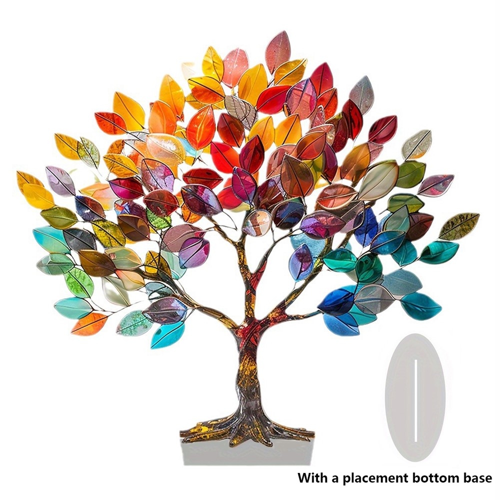 Dizajnová stolná dekorácia Strom života z transparentného akrylu